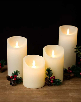 Flamlösa pelarljus