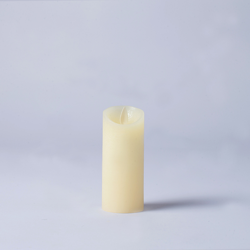 3-pack elfenben flimrande flamlösa pelarljus